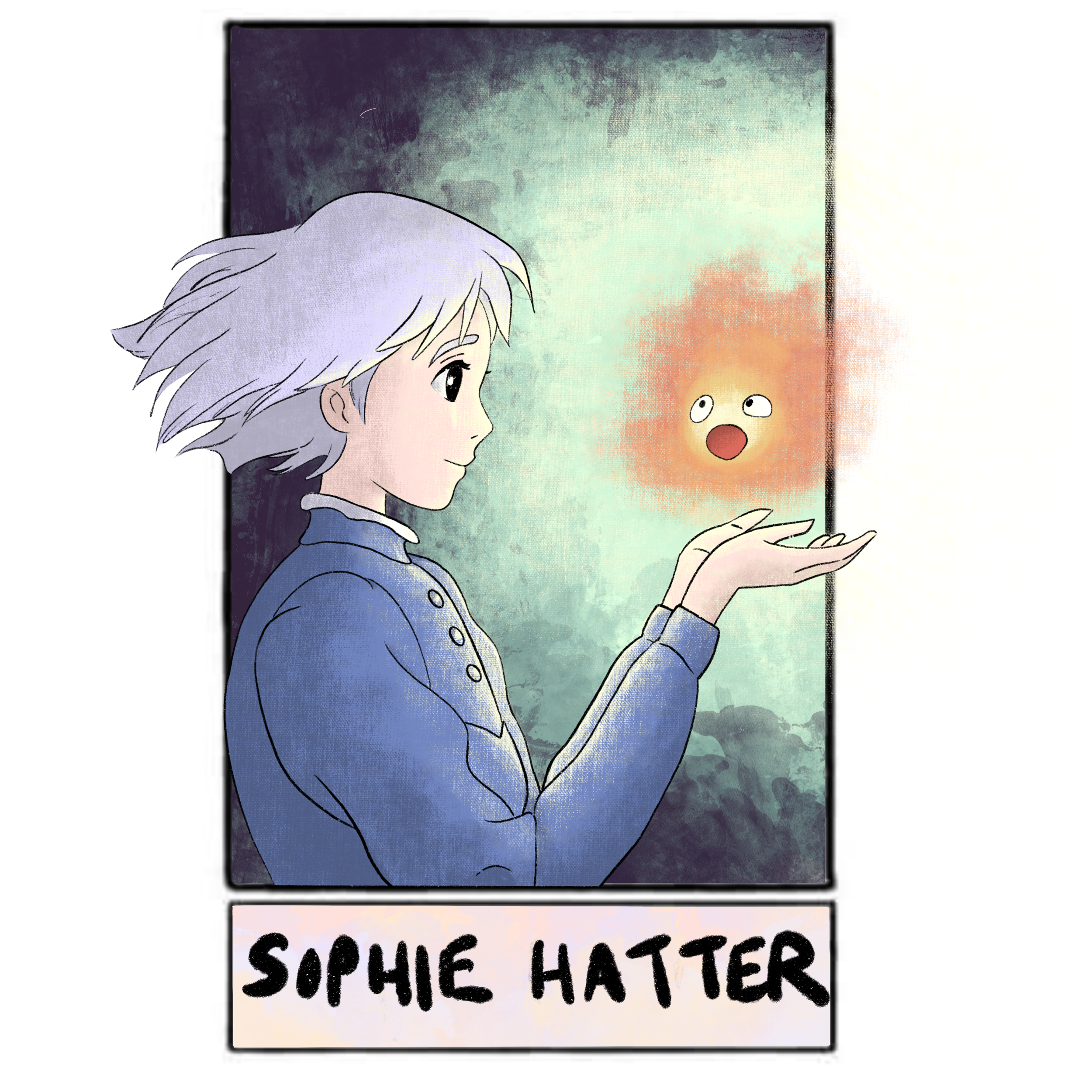  #SixFanArts - Sophie Hatter and Calcifer 