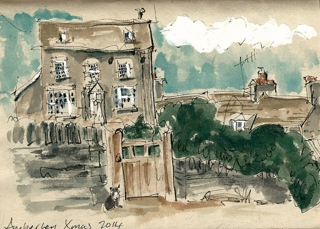 Village House with Cat