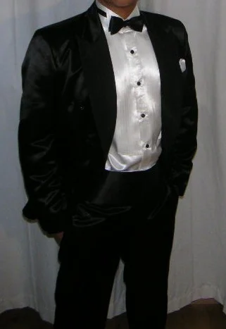 Acetate Satin Tuxedo With Acetate Satin Tux Shirt