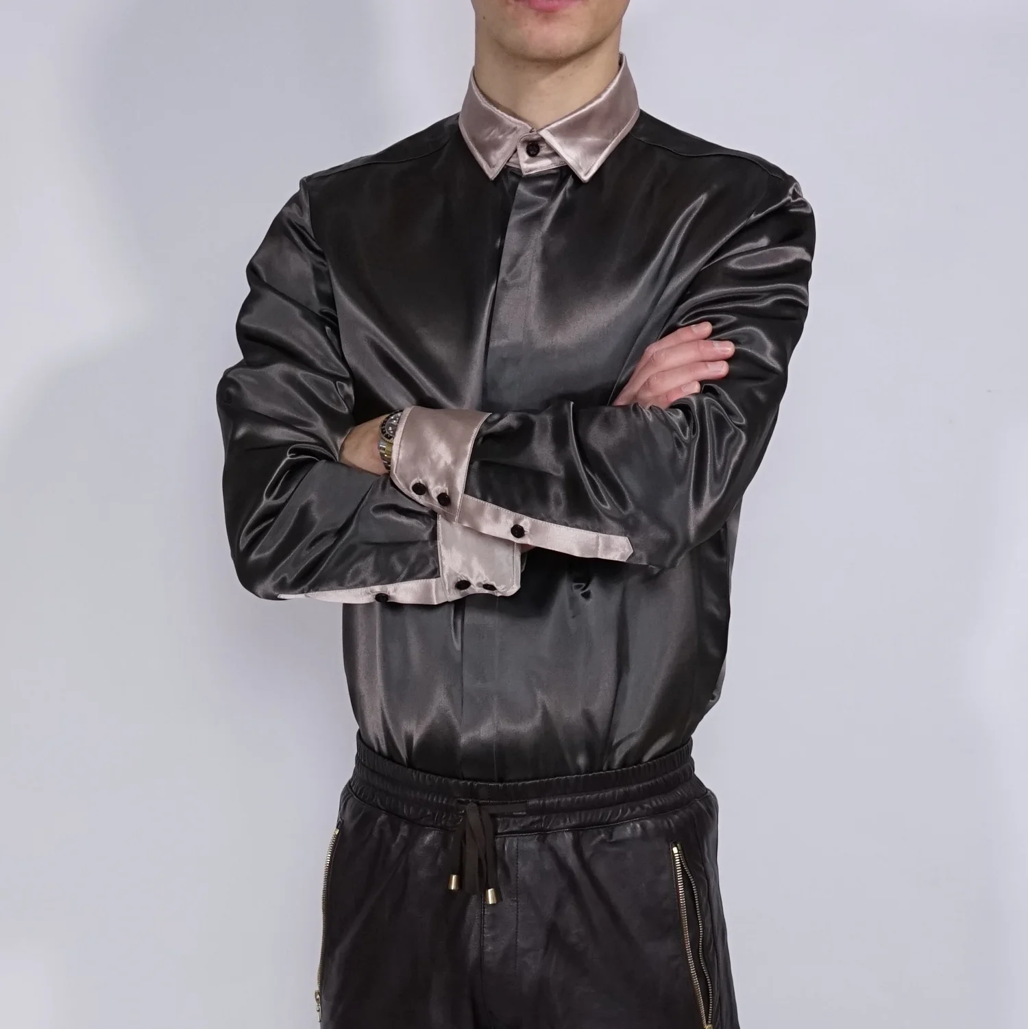 Satin Shirt (Acetate Satin & Polyester Satin) — SATINGEAR.COM