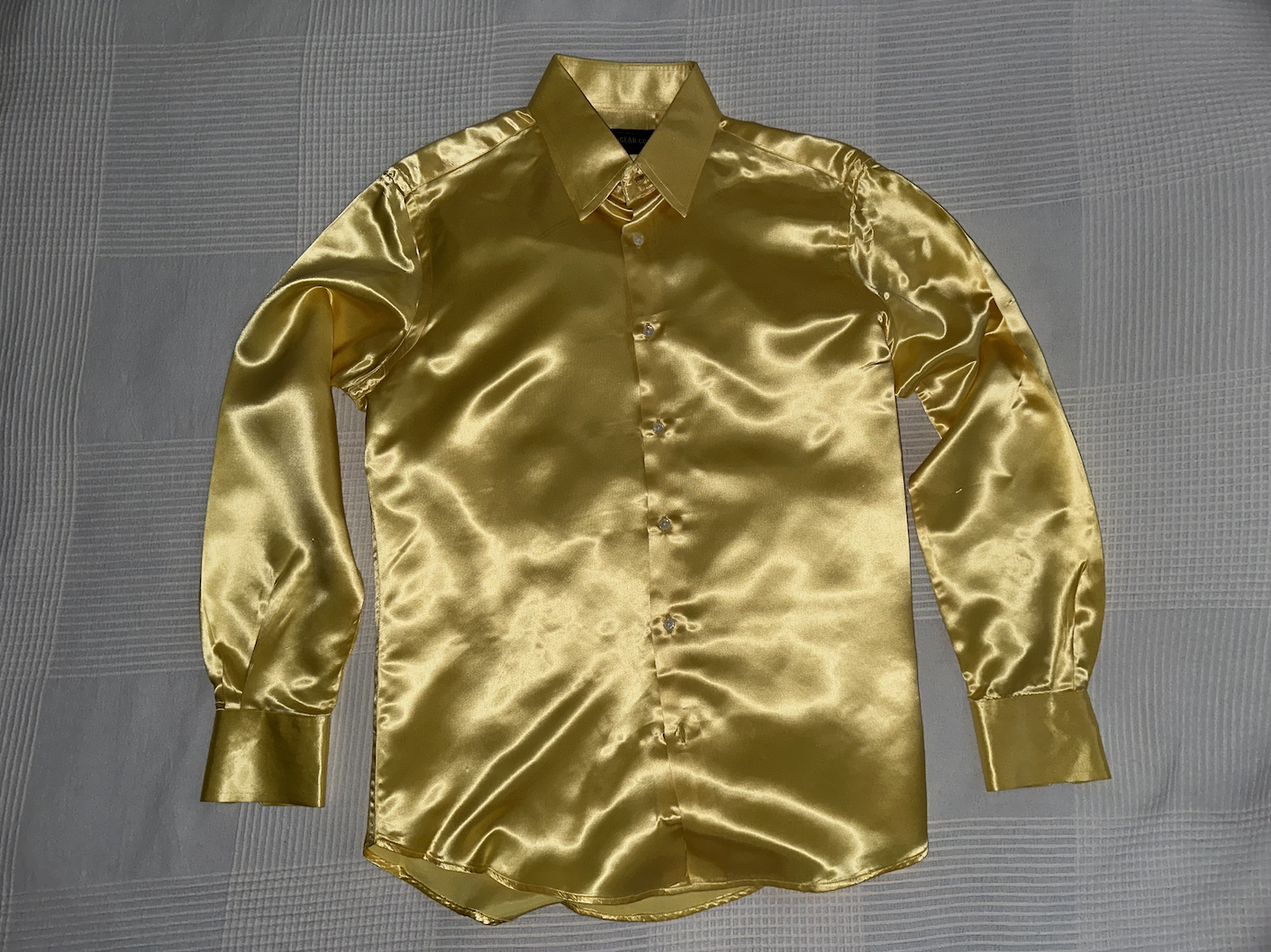 green emerald velvet dress Men's Cotton Silk Blend Solid Shirt in Rose Gold | Shirt For Women main image 1