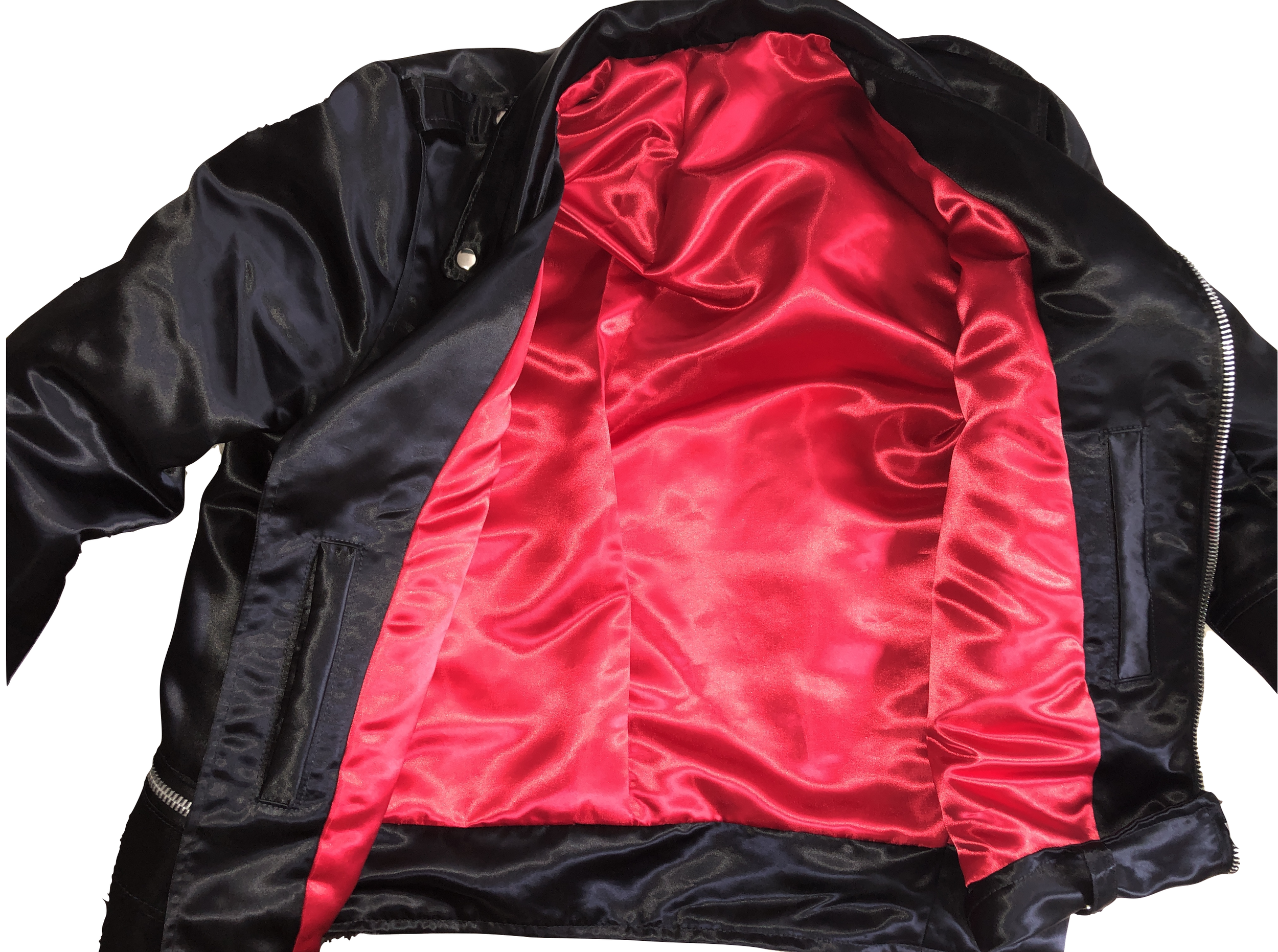 Satin Varsity/Bomber Jacket (Acetate & Polyester Satin) —