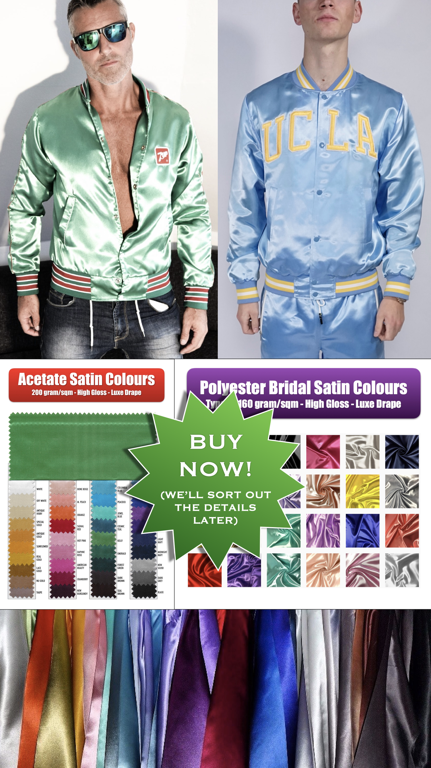 Bomber Green Satin Varsity Jacket - 2023