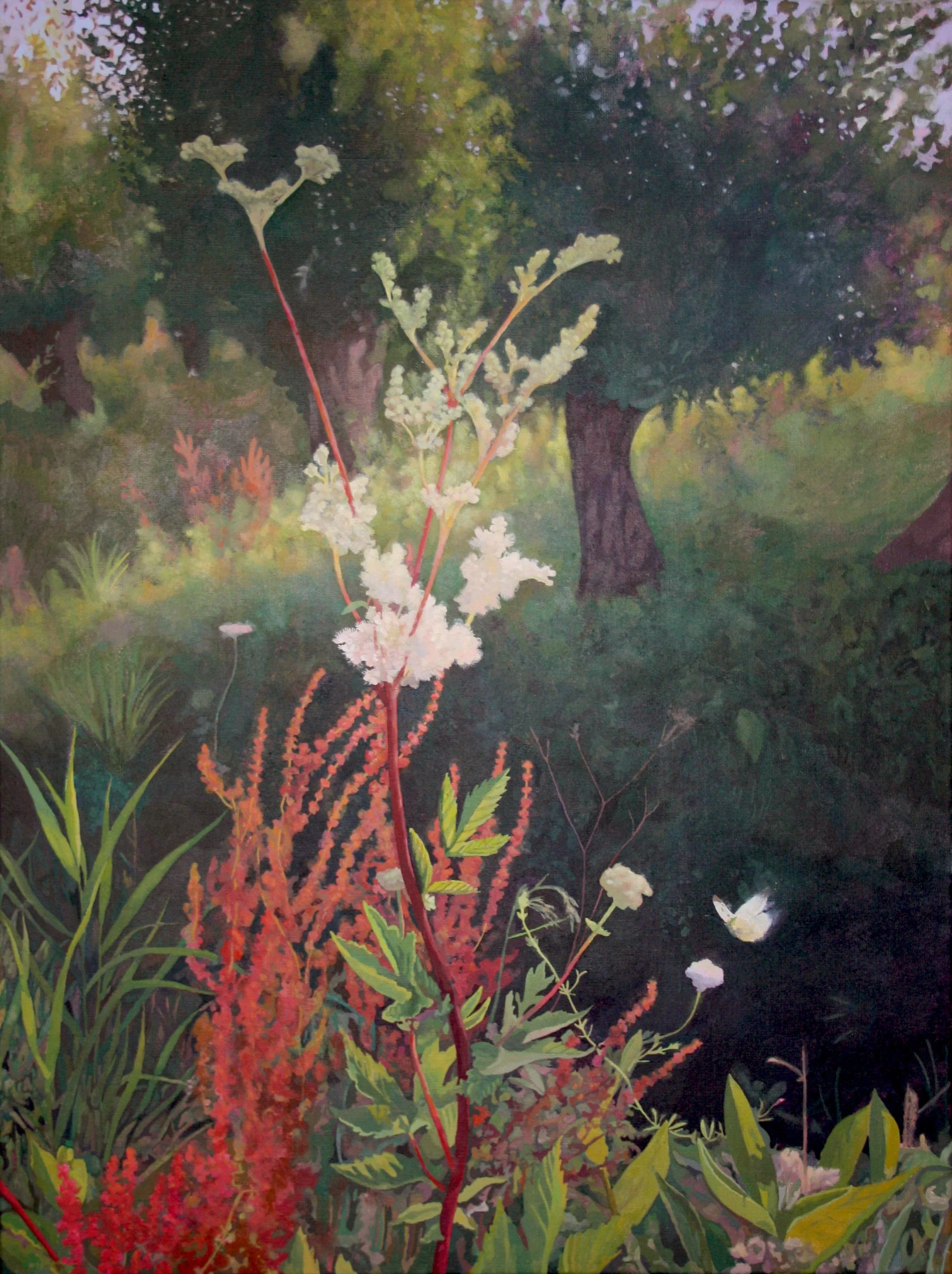 'Moerasspirea in de Grienden' Acrylic on linnen, 60 x 80 cm, 2025