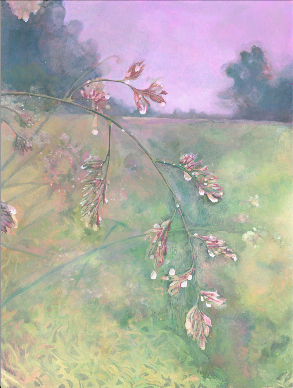 'After the rain' Acrylic on paper, 30 x 40 cm, 2025