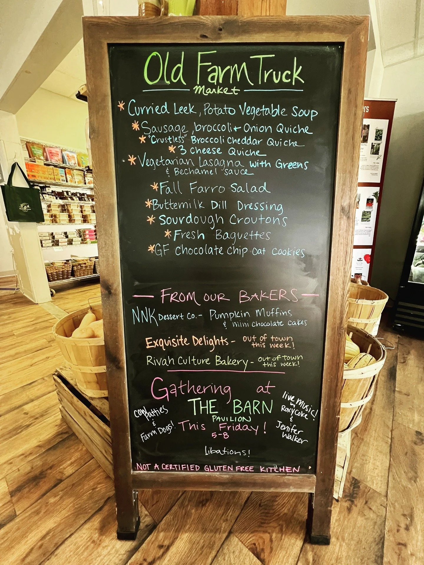 Old Farm Truck Market Nov 4-8!

Our farmers have been working hard, providing us with the most beautiful fresh Fall produce! We are fully stocked thanks to these folks and we couldn't be more grateful 💚.

Our chefs have also been hard at work, creat