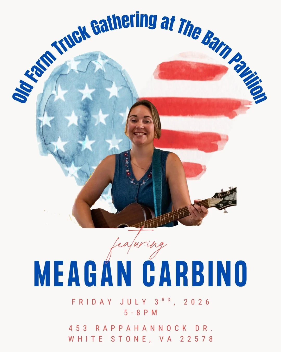 CANCELLED- First Friday Gathering at The Barn Pavilion featuring Maegan Carbino