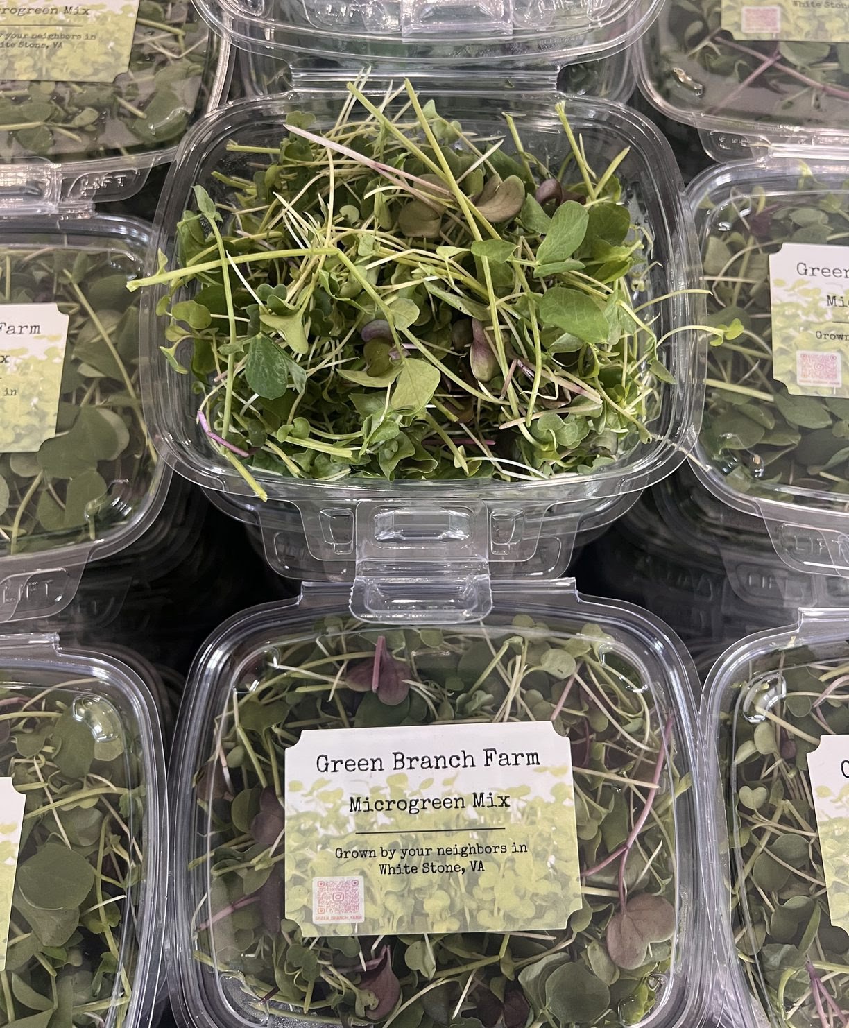 Packages of microgreen mix