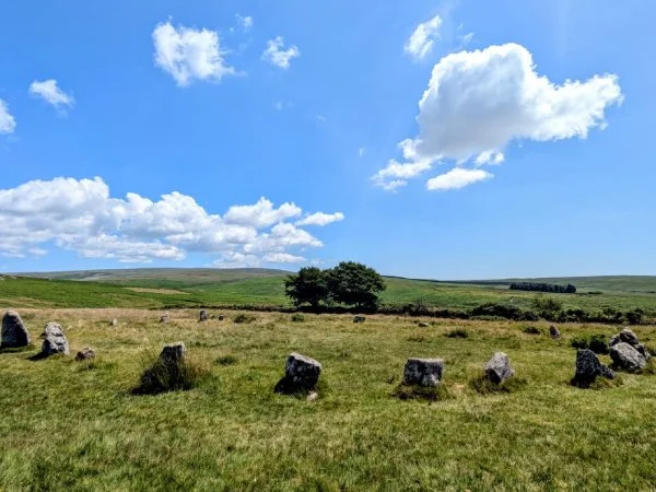 Down Tor stone circle, Dartmoor, South Devon