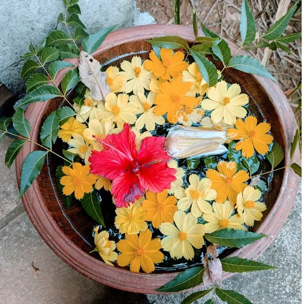 MeadowSpirit Healing ceremony flower bowl