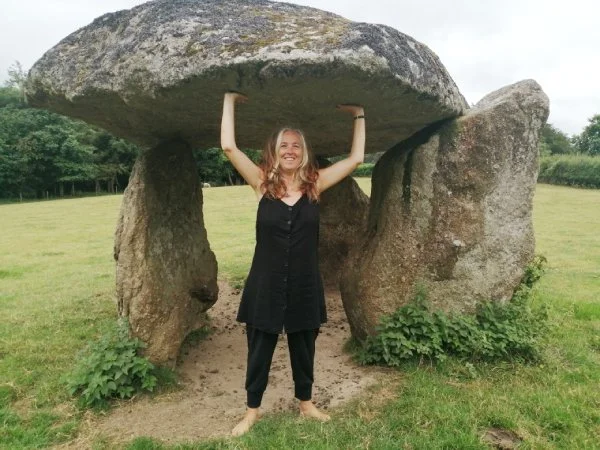 Liz at a sacred site
