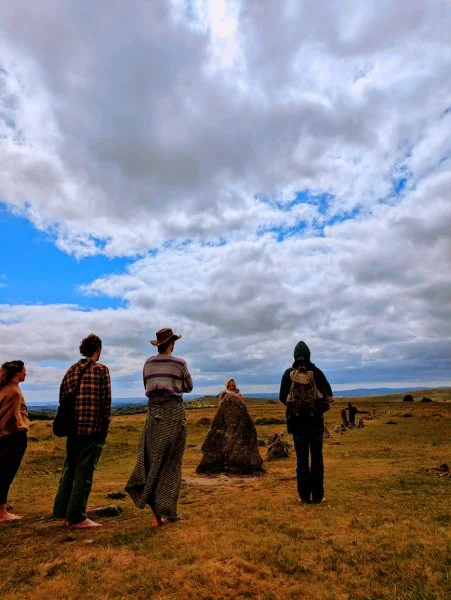 MeadowSpirit Healing ceremony at Merrivale stone row, Dartmoor