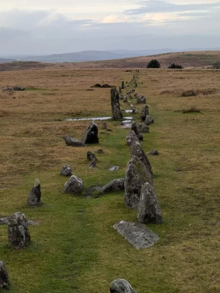 Merrivale stone row, Dartmoor, South Devon