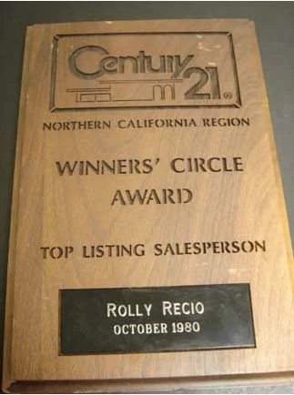 Top Selling Salesperson October 1980, Winners’ Circle Award