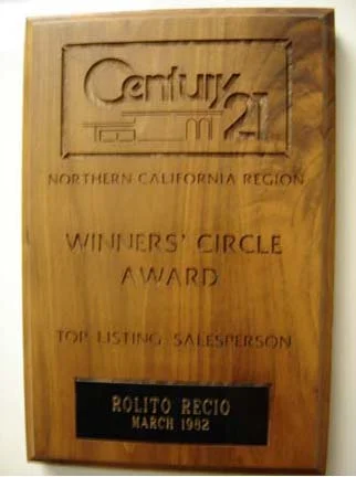 Top Selling Salesperson March 1982, Winners’ Circle Award