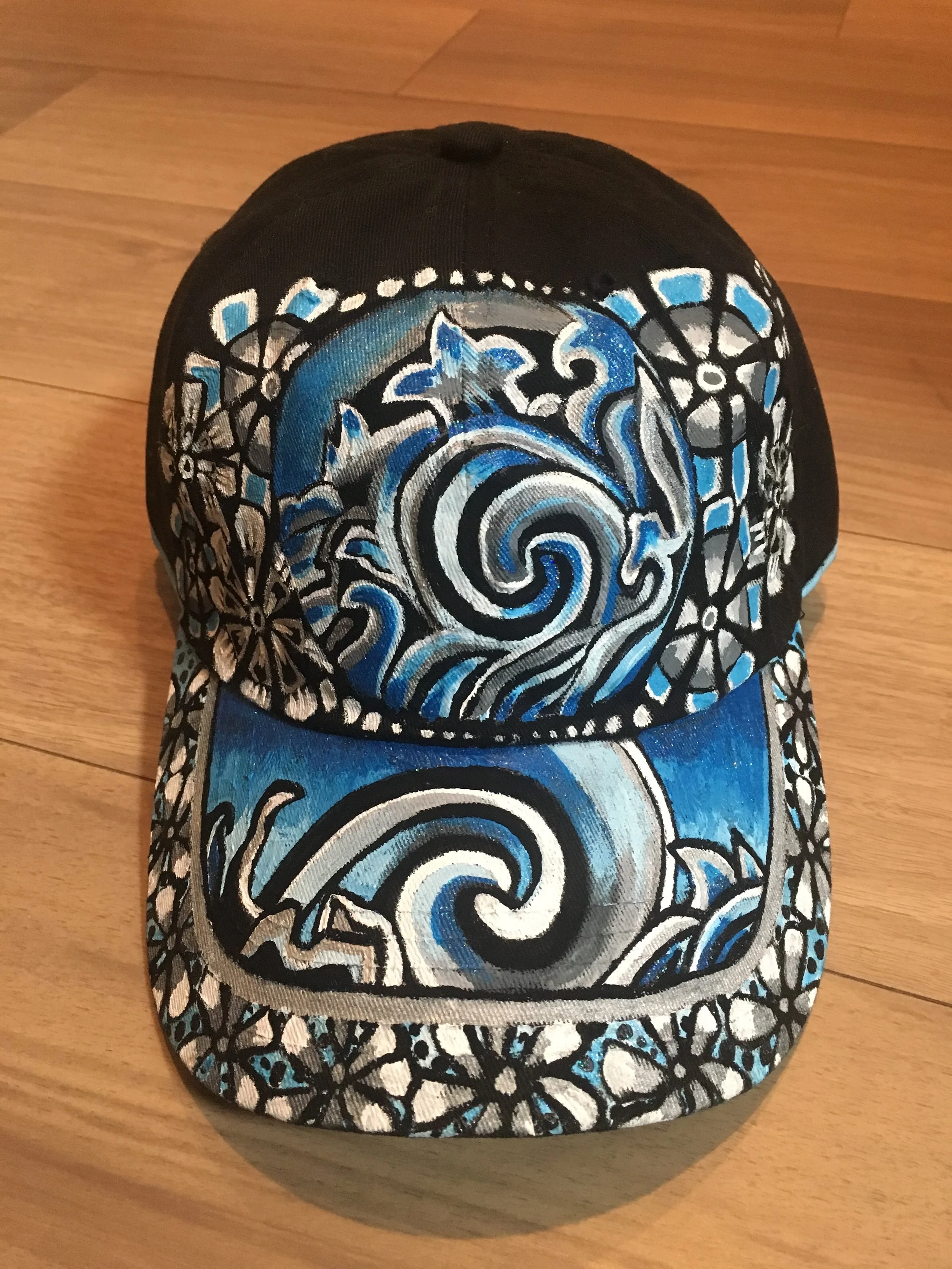 painted baseball caps