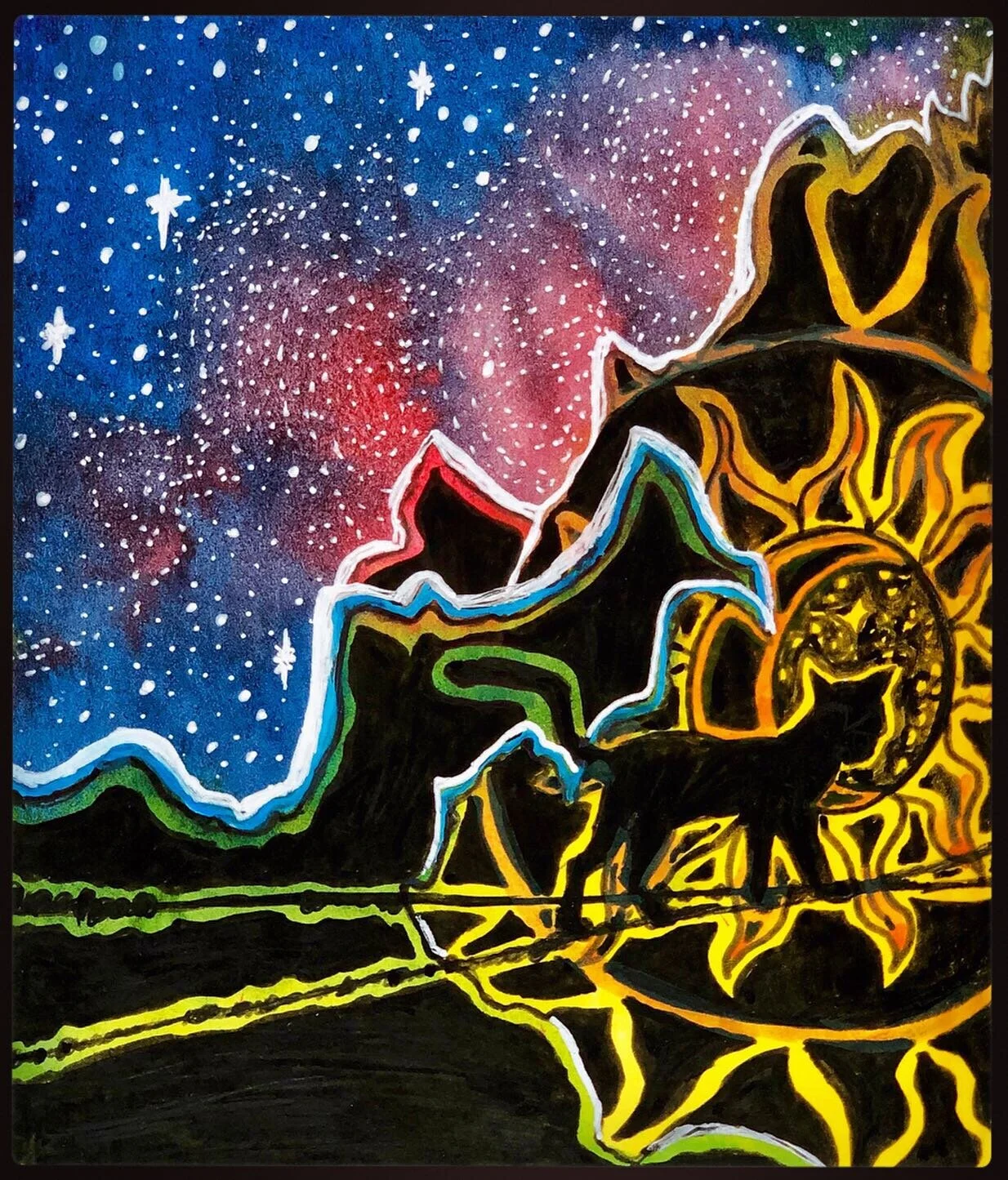  Watercolor and ink collaboration with Miguel Gigosos Rhonda 