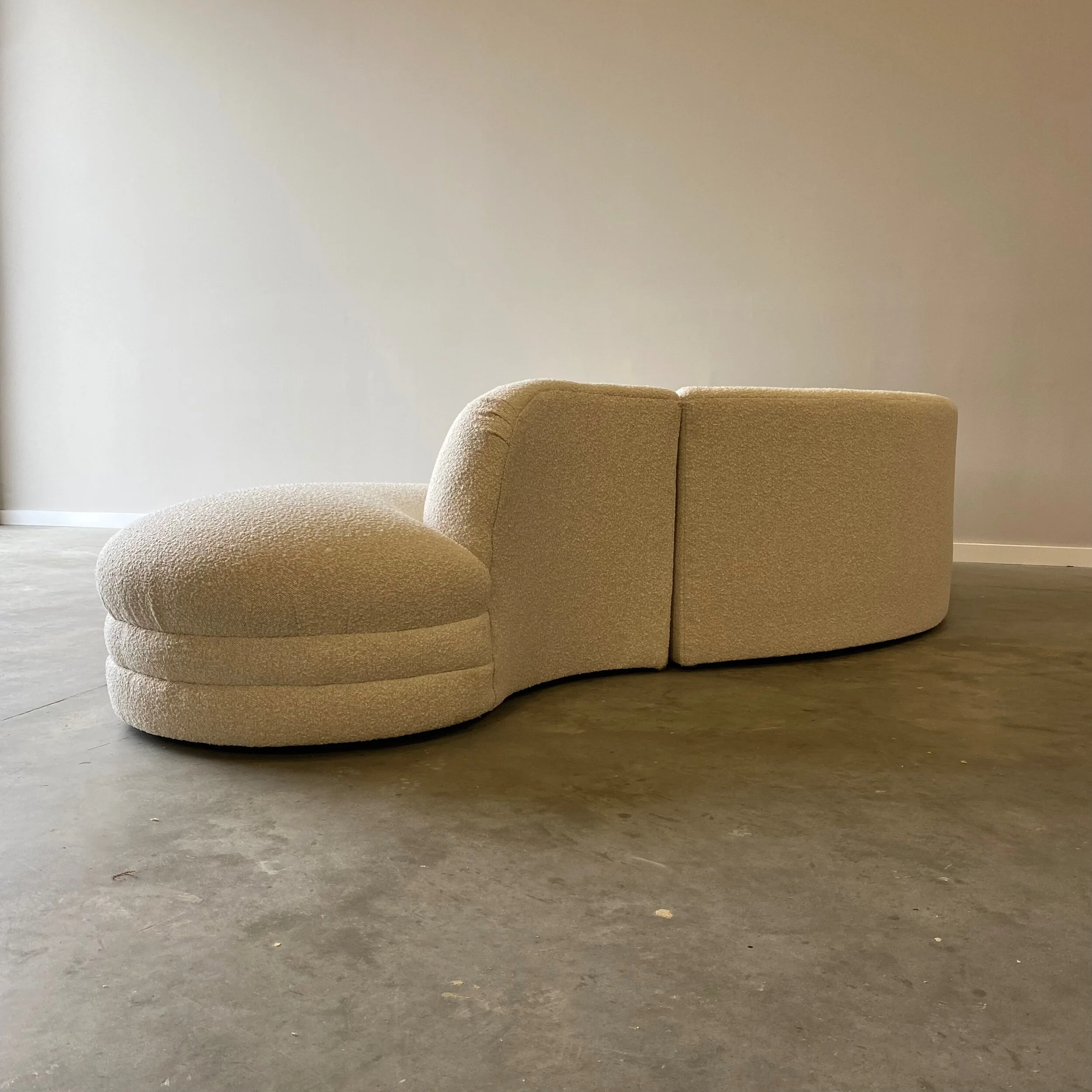 white Vladimir Kagan Style Sectional Sofa post modern