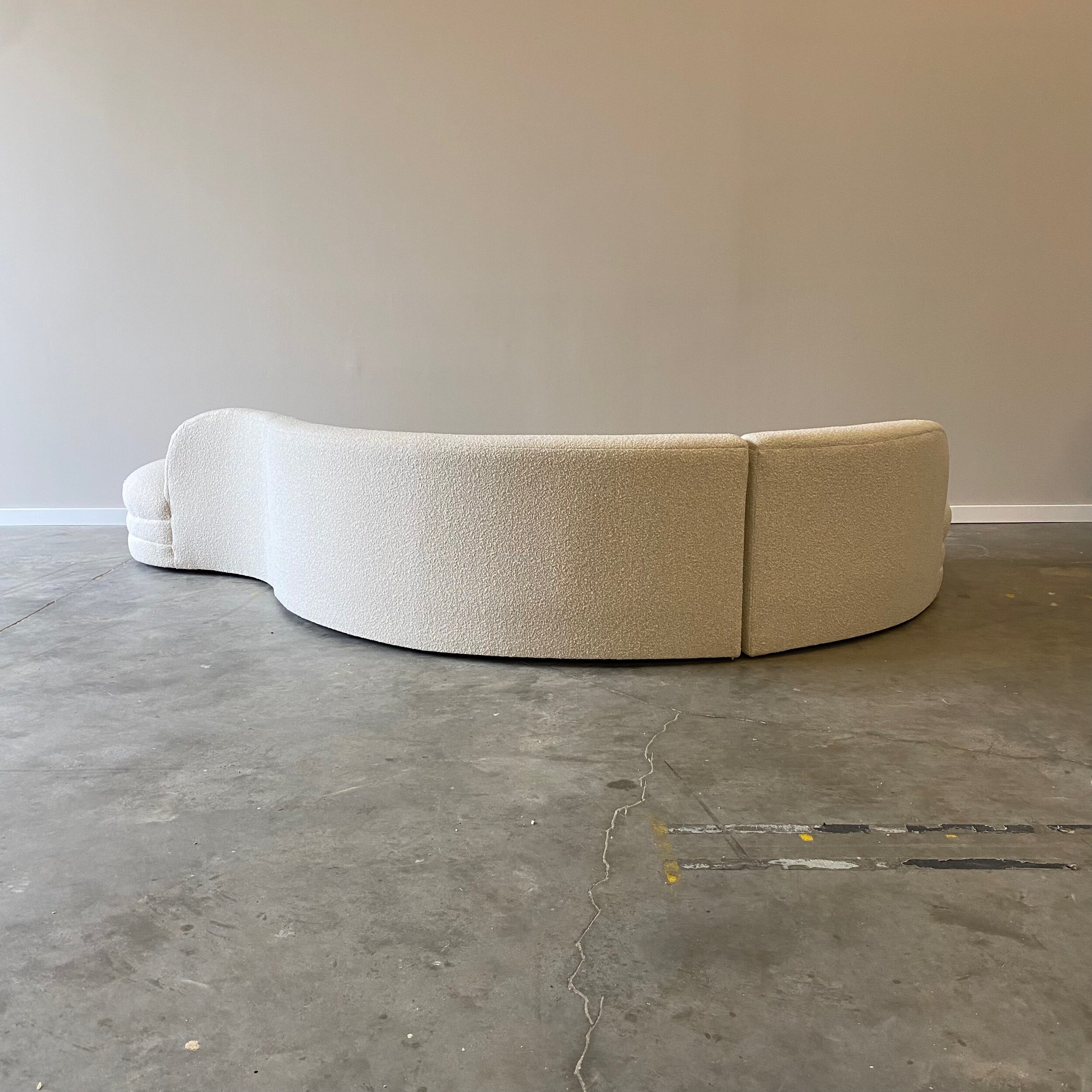 white Vladimir Kagan Style Sectional Sofa