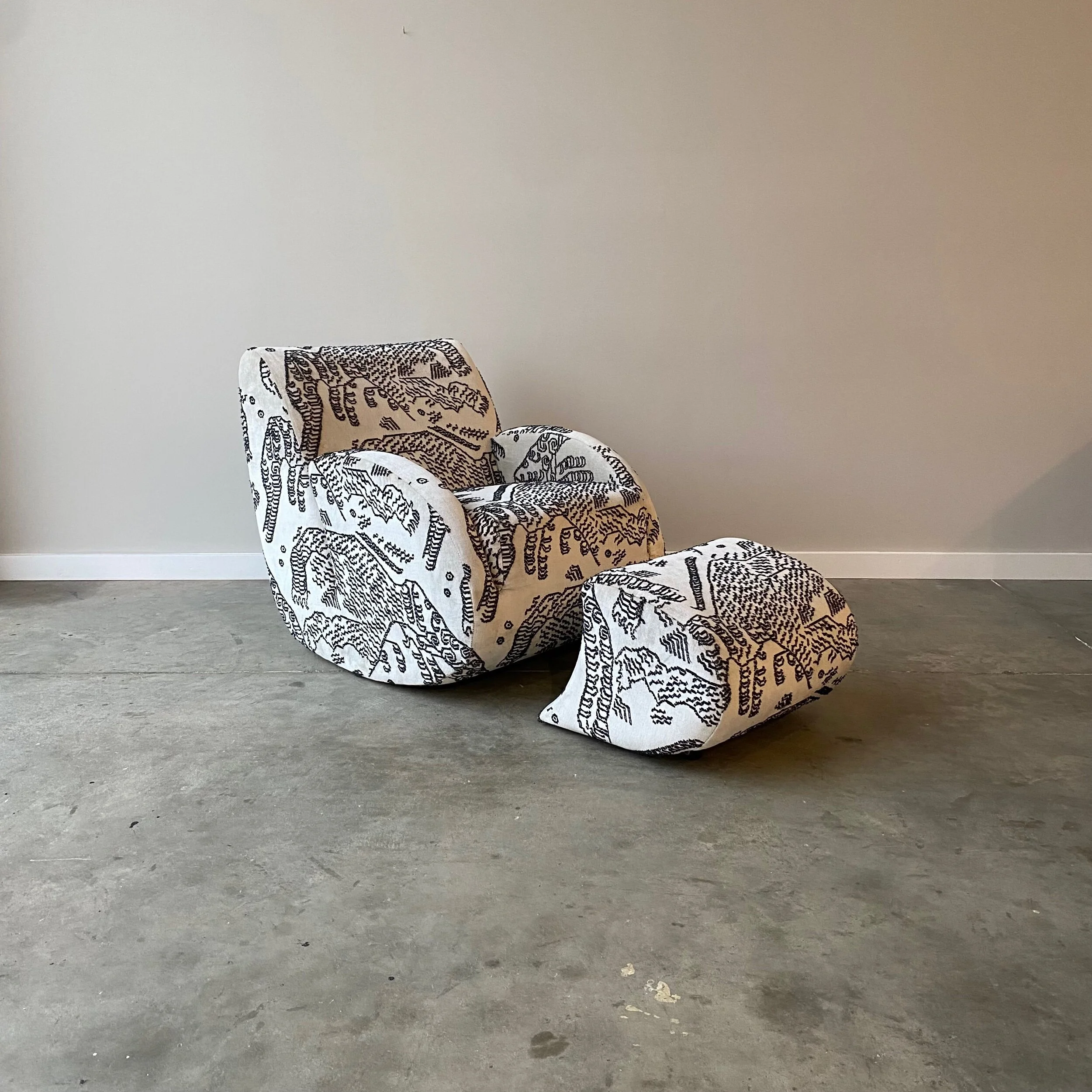 Stunning Vladimir Kagan Rockstar Lounge Chair Raleigh vintage furniture