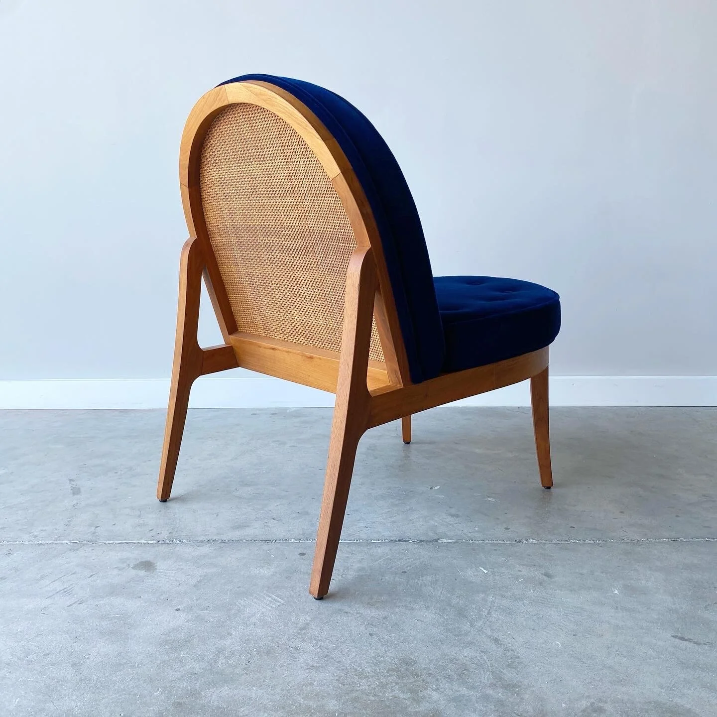 mid-century modern designer chair post modern blue chairs