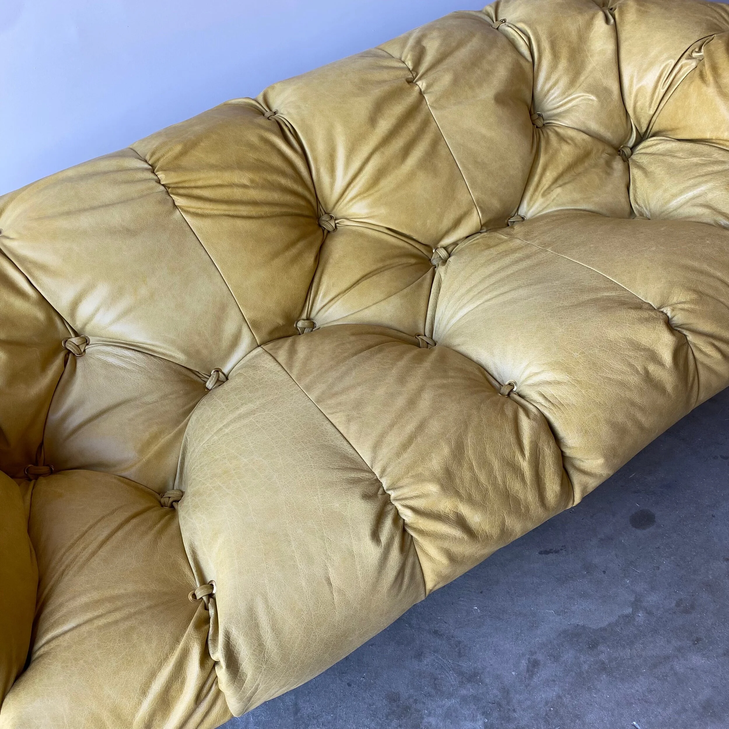 Percival Lafer Leather Sofa and Ottoman