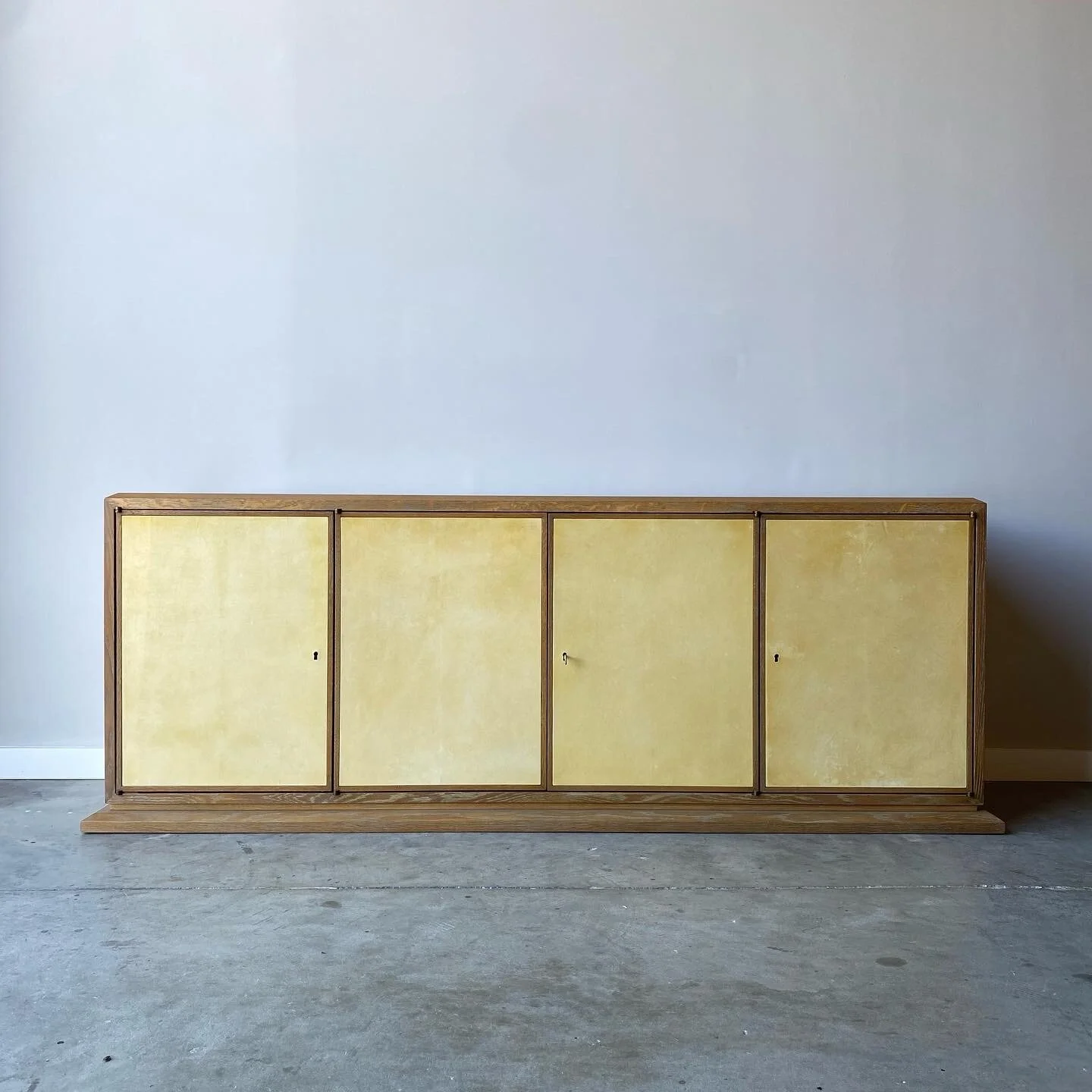 Tommi Parzinger Style Credenza oversized with sheeps skin