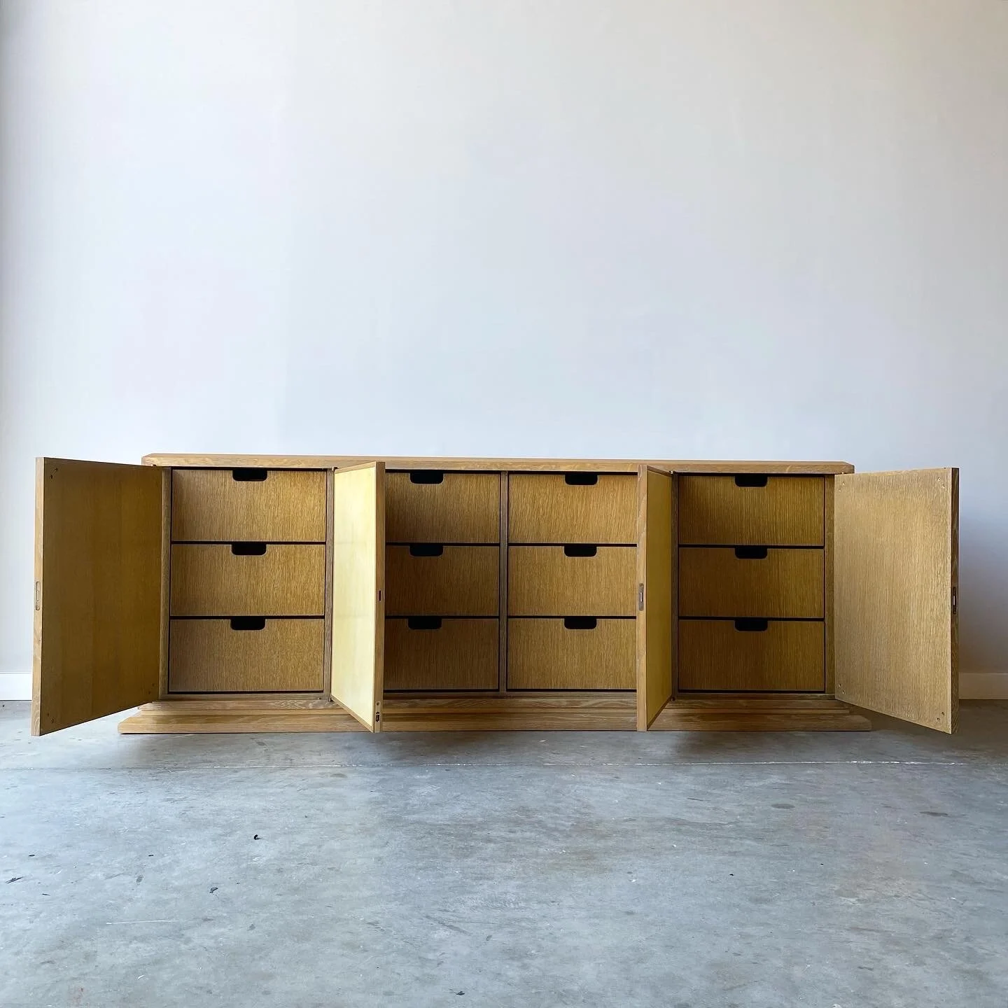 detailed view with open drawers Tommi Parzinger Style Credenza
