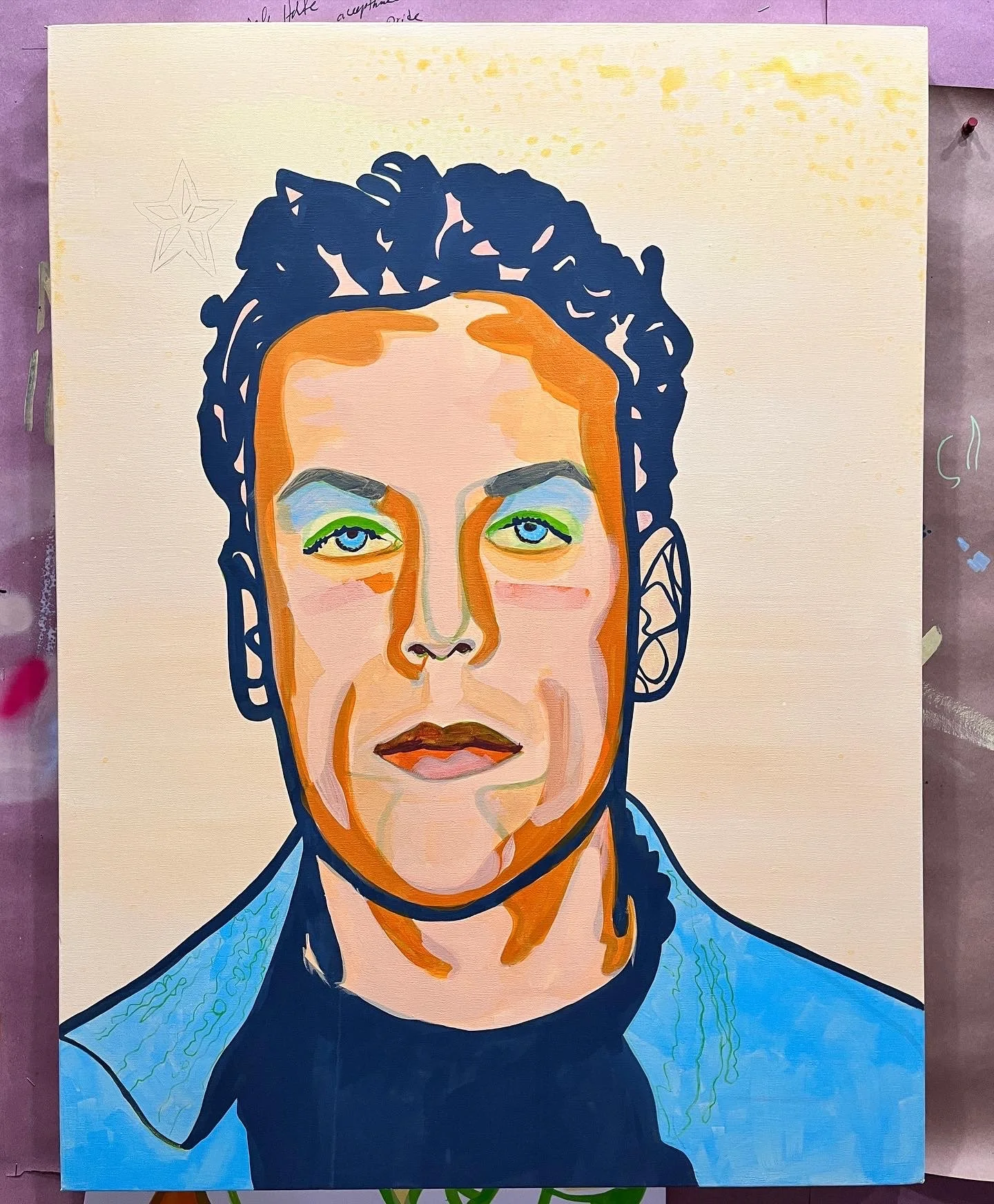 "No Vacancy"  2021, Acrylic on cavas, 24"x36"