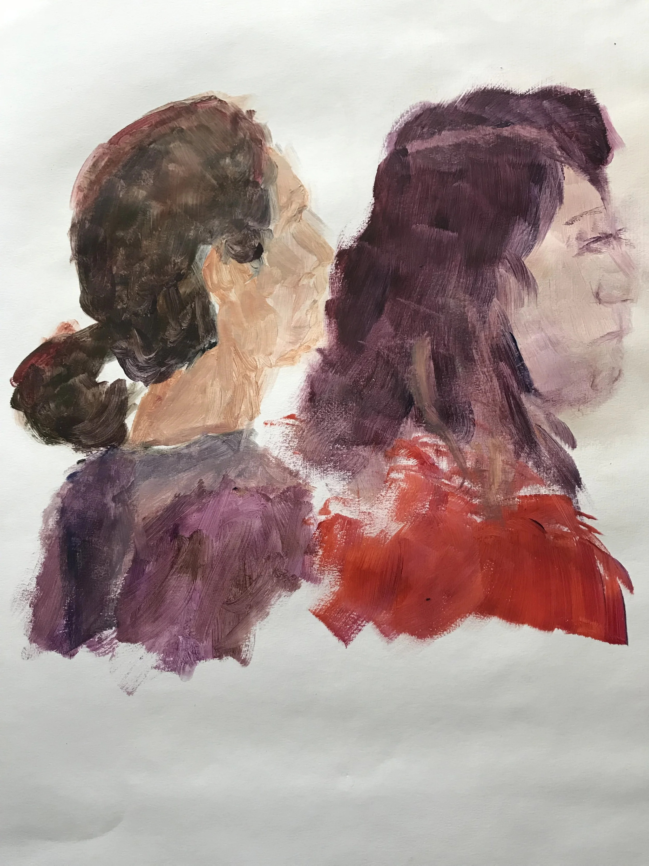 acrylic on gessoed paper with medium