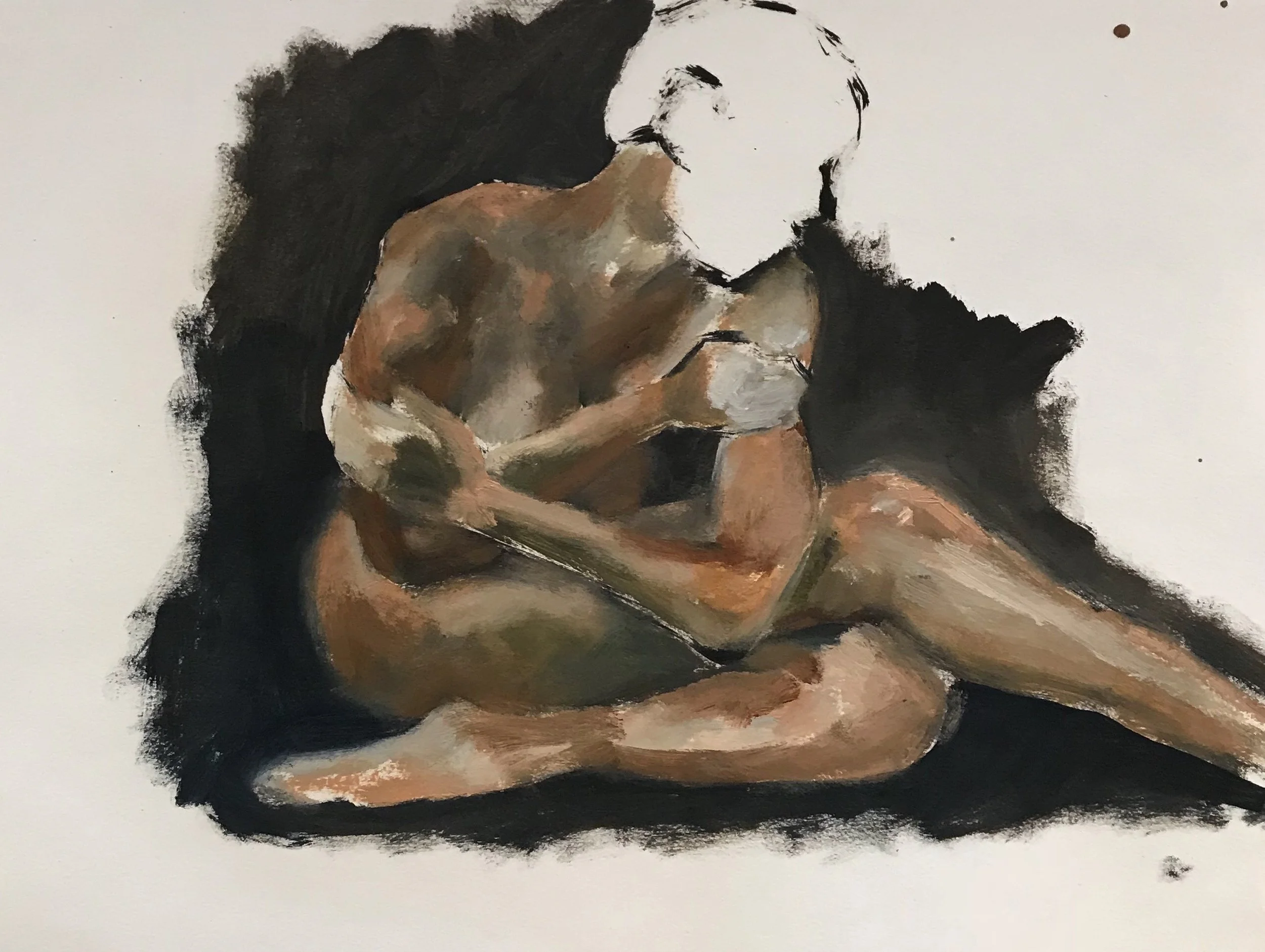  oil on paper sketch that made me realize i was too tired and needed to go back to my room 