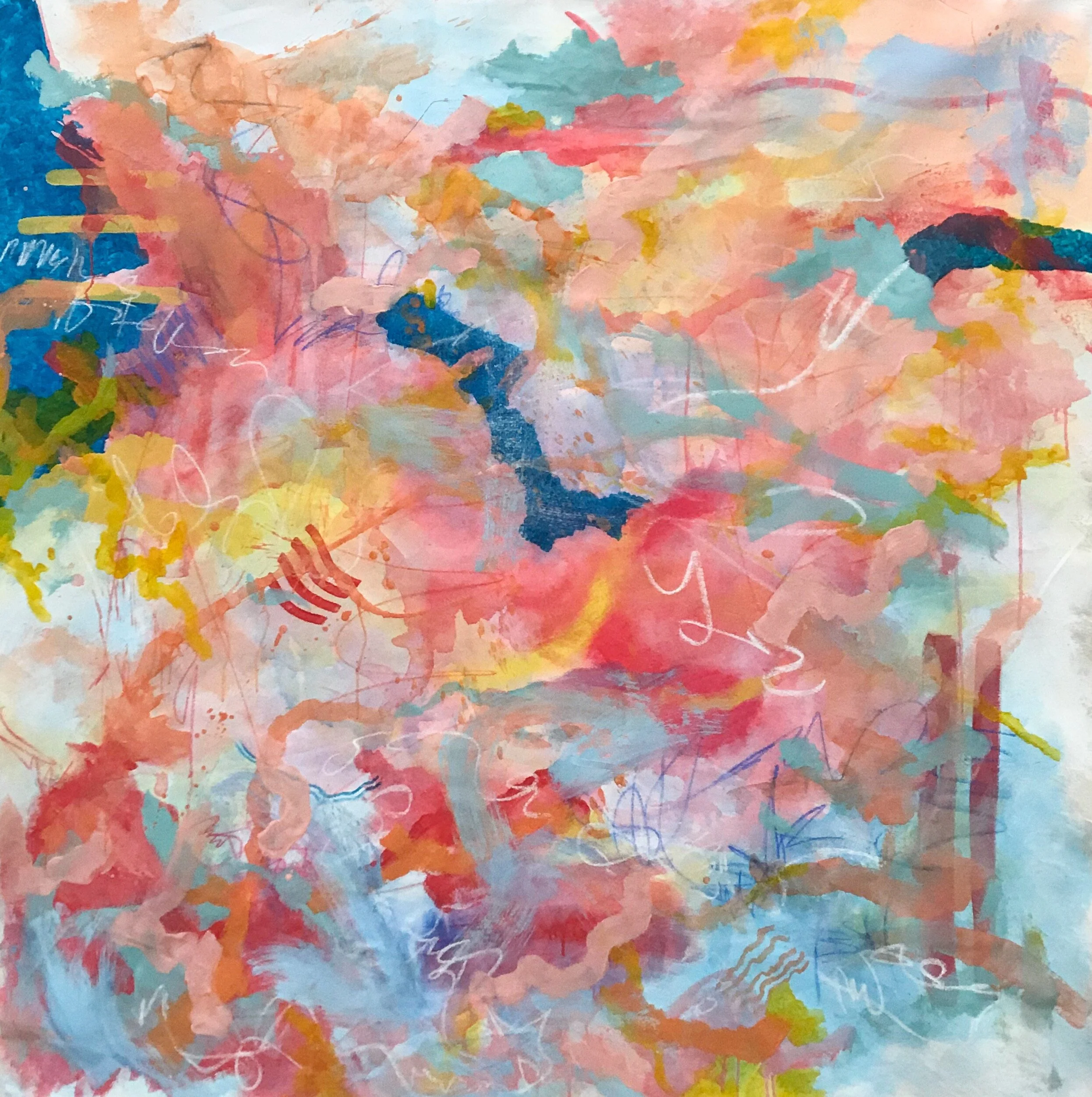 For You, acrylic on un-stretched canvas, 2019.