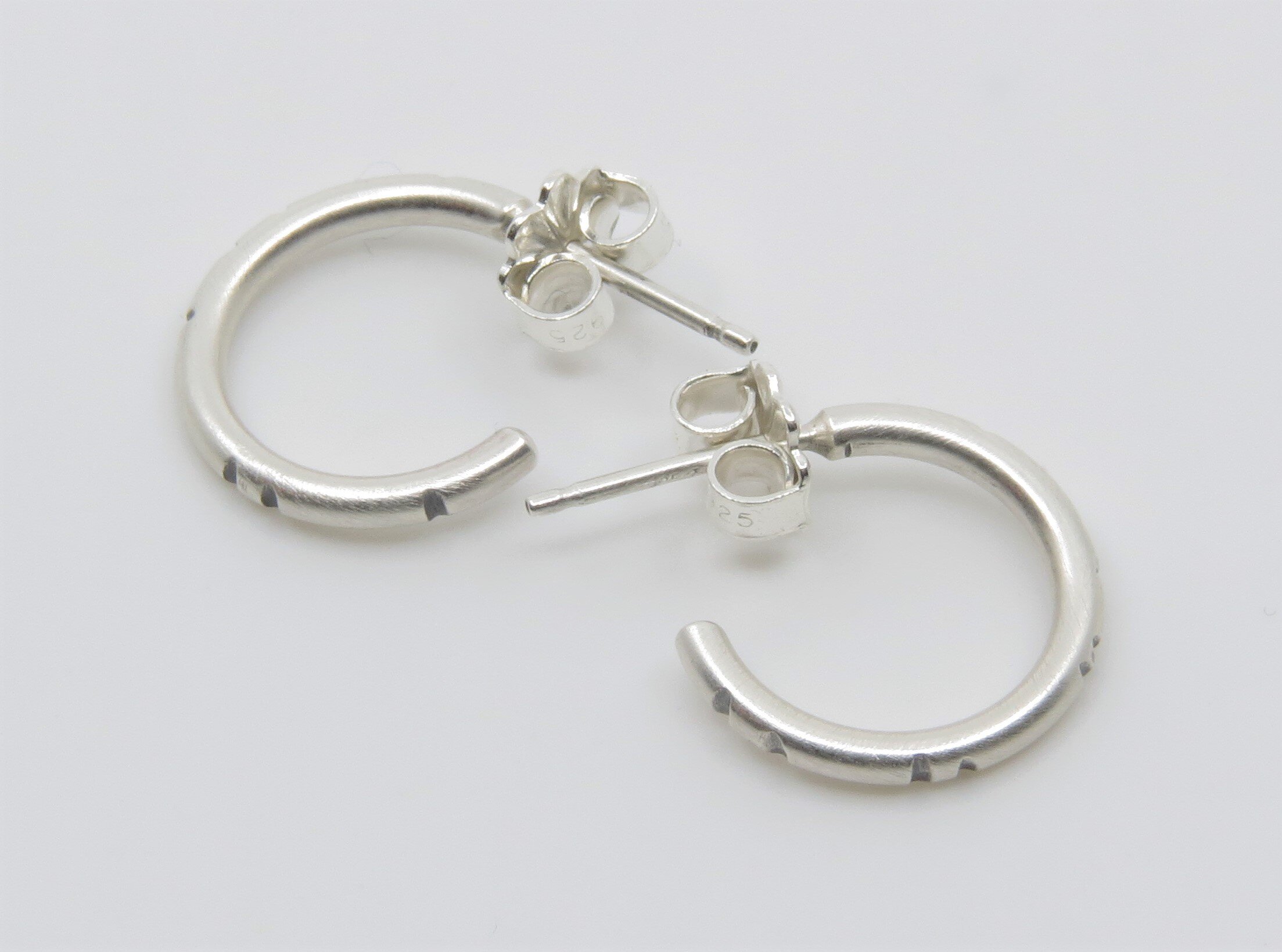 1/2" Sterling Hoop Earrings