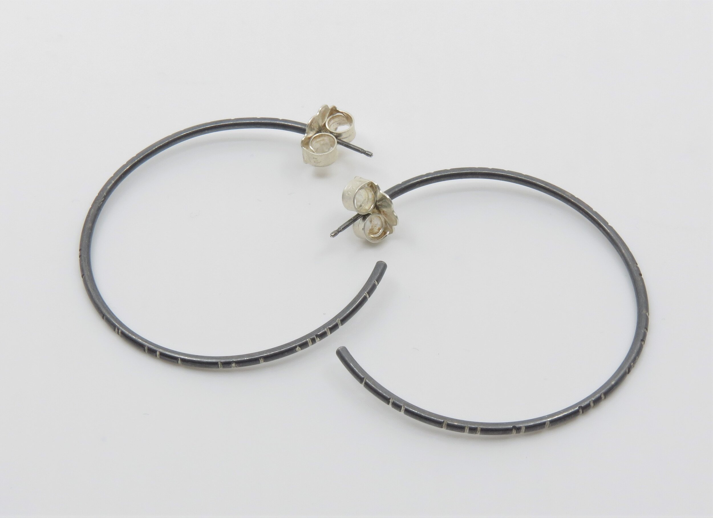 1 5/8" Sterling Silver Hoops