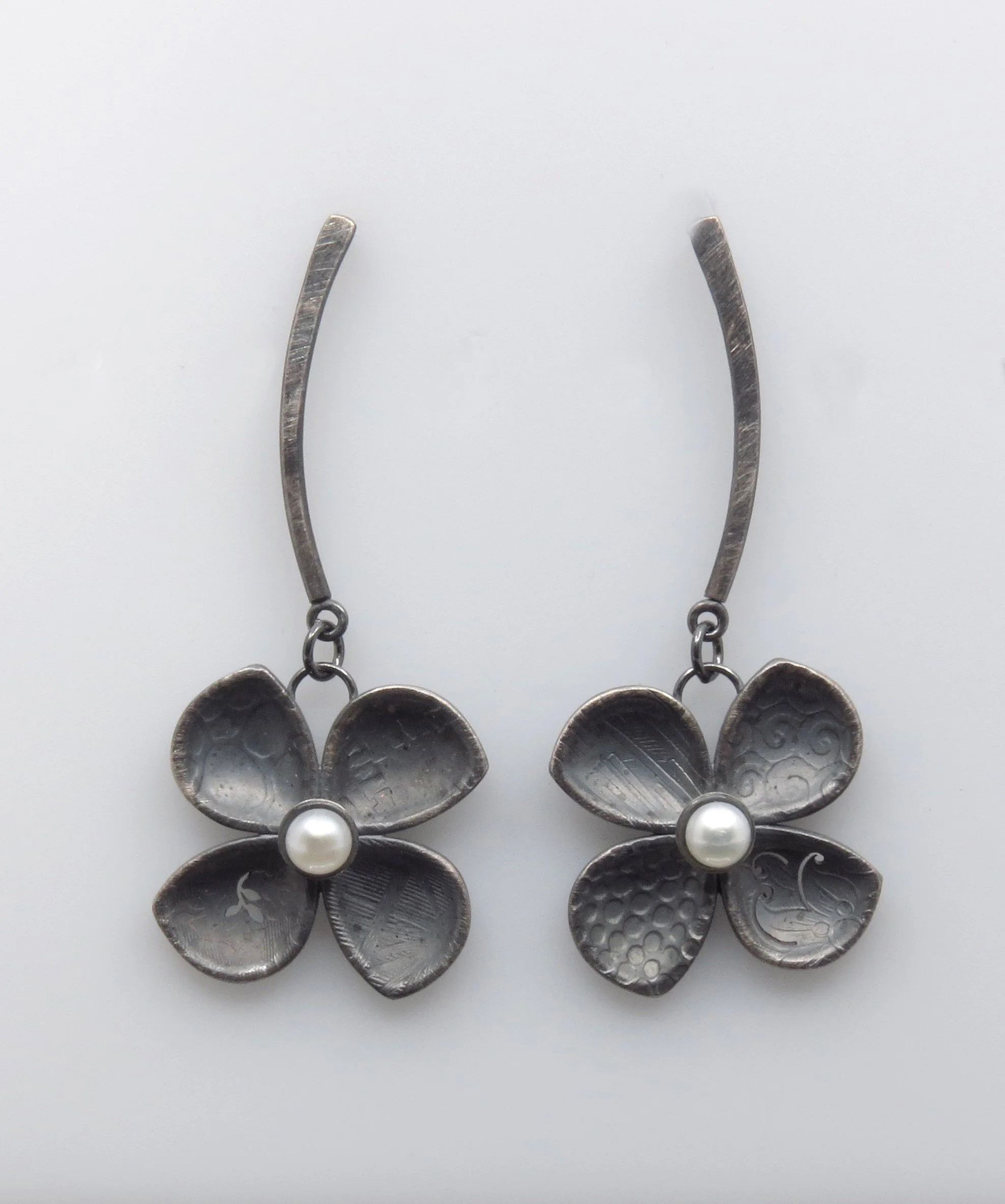 Four Petal Flower Earrings