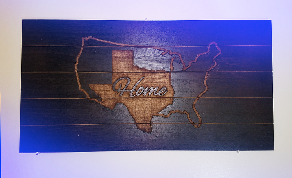engraved wood: home decor