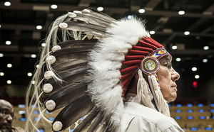 Grand Chief Wilton Littlechild - UN Photo/Kim Haughton, 09 August 2017, United Nations, New York, Photo # 730064