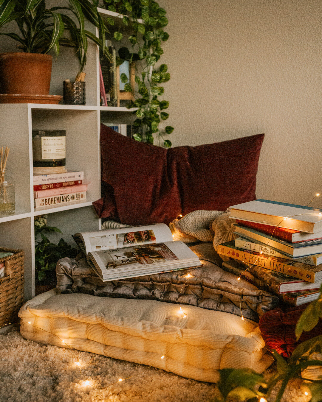 my moonstone kitchen Haley Post cozy bohemian reading corner nook