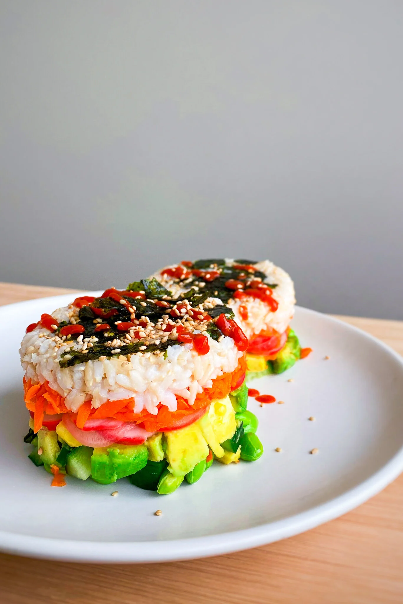 Easy Sushi Stacks | Vegetable and Spicy Tuna — My Moonstone Kitchen