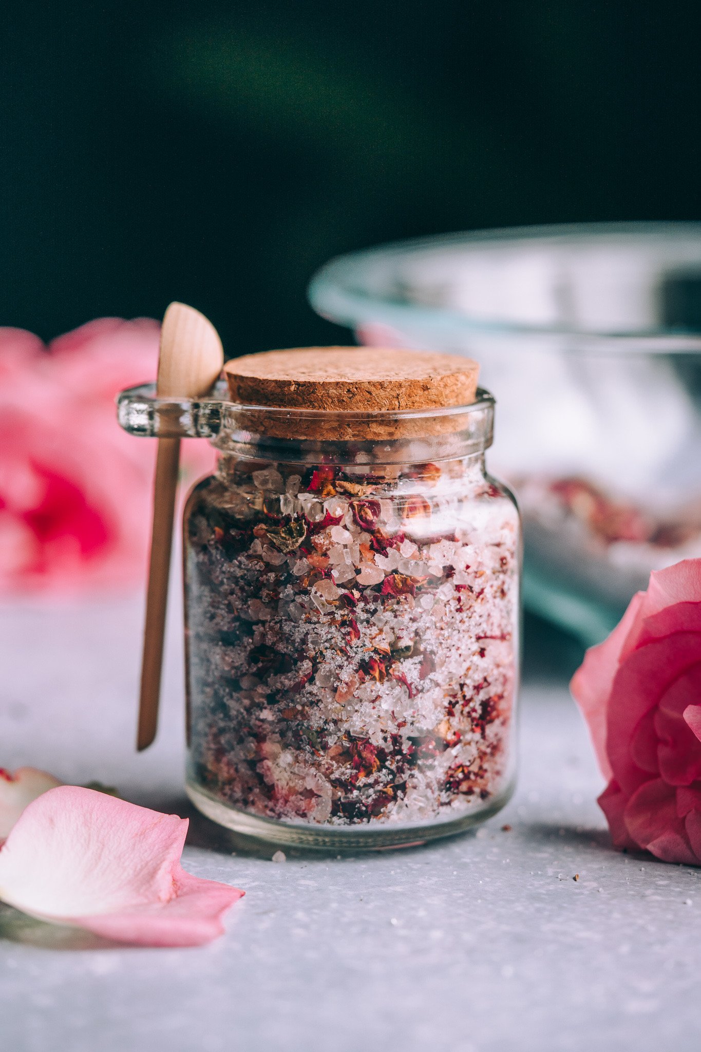 Summer Floral Bath Salt Recipe with Dried Flowers