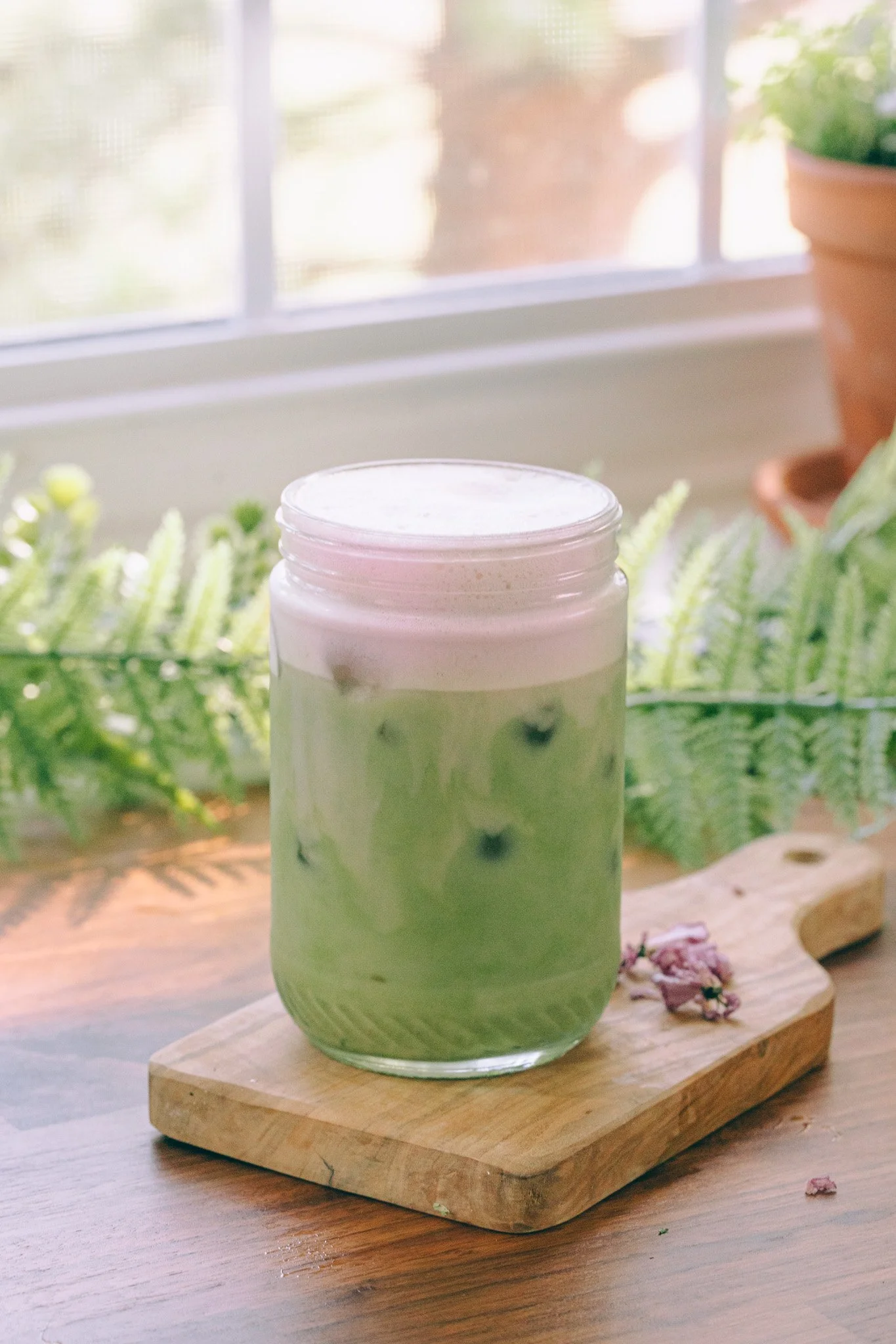 Cherry Blossom Matcha Latte