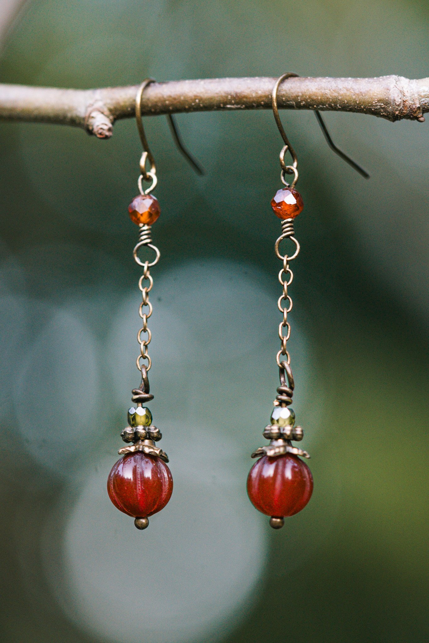Pumpkin Drop Earrings