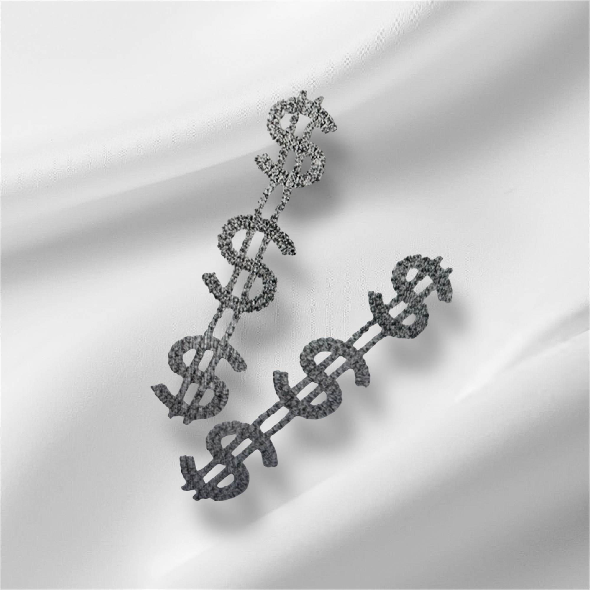 Dollar Sign rhinestone earrings
