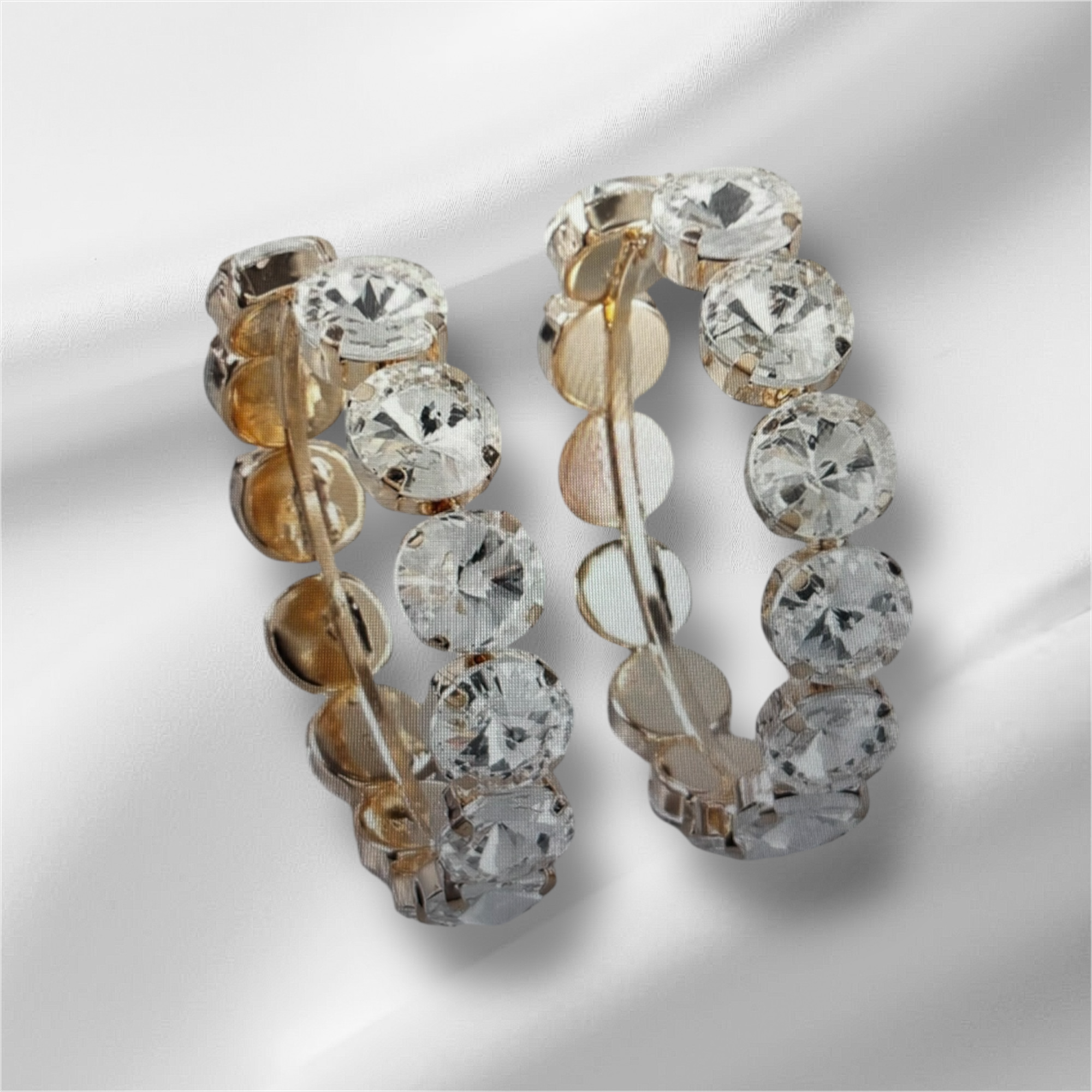 Gold Glass Drill hoops