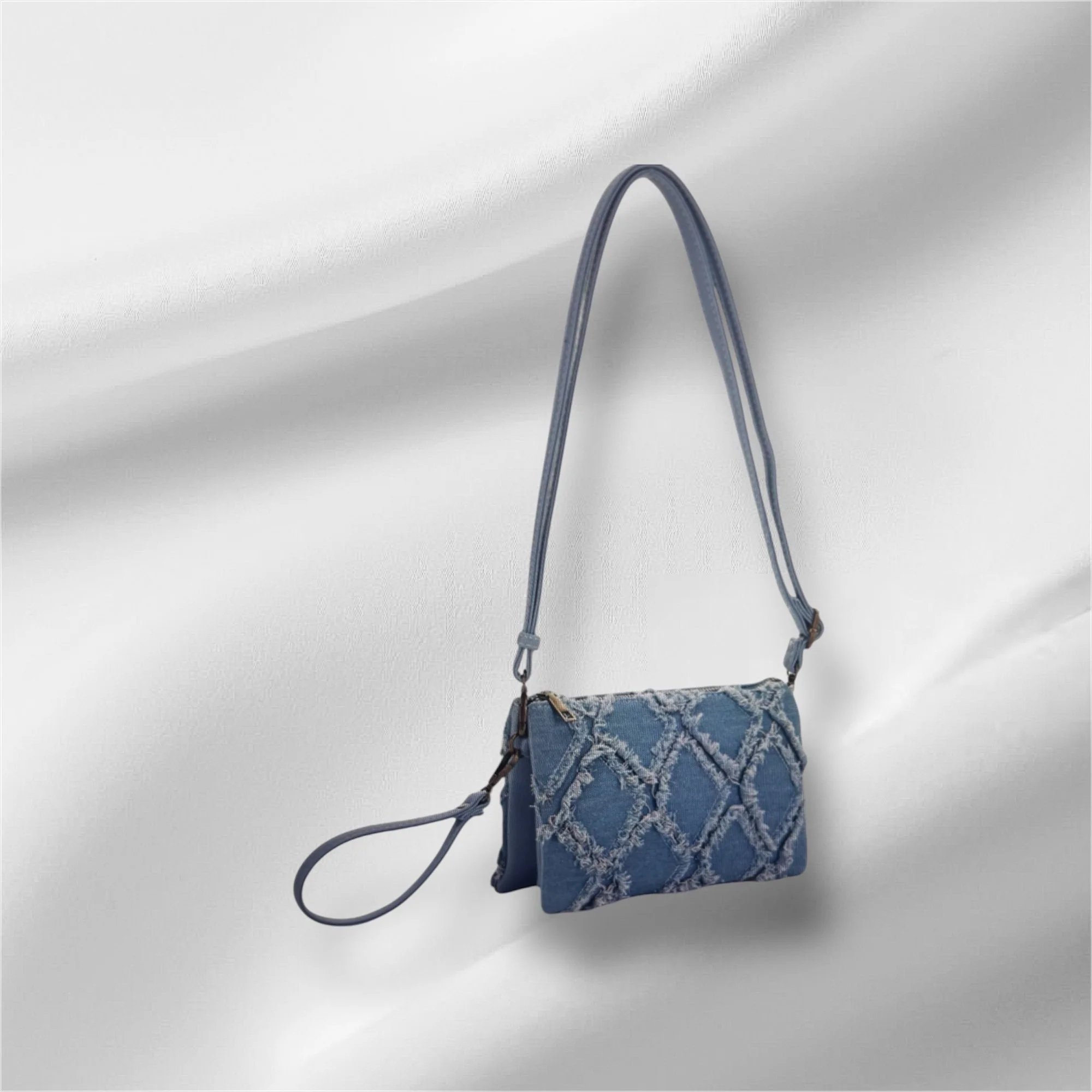 Distressed Denim Crossbody