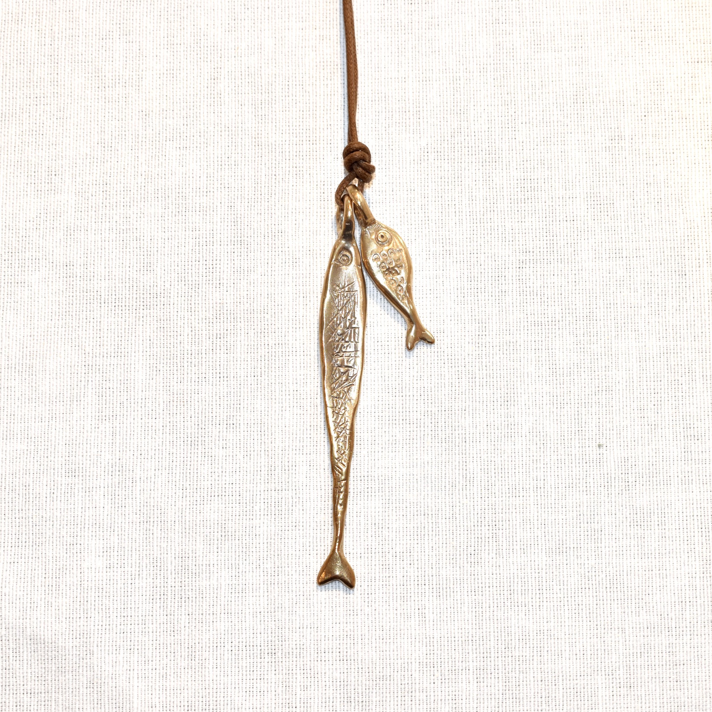 Bronze Double Fish Pendant