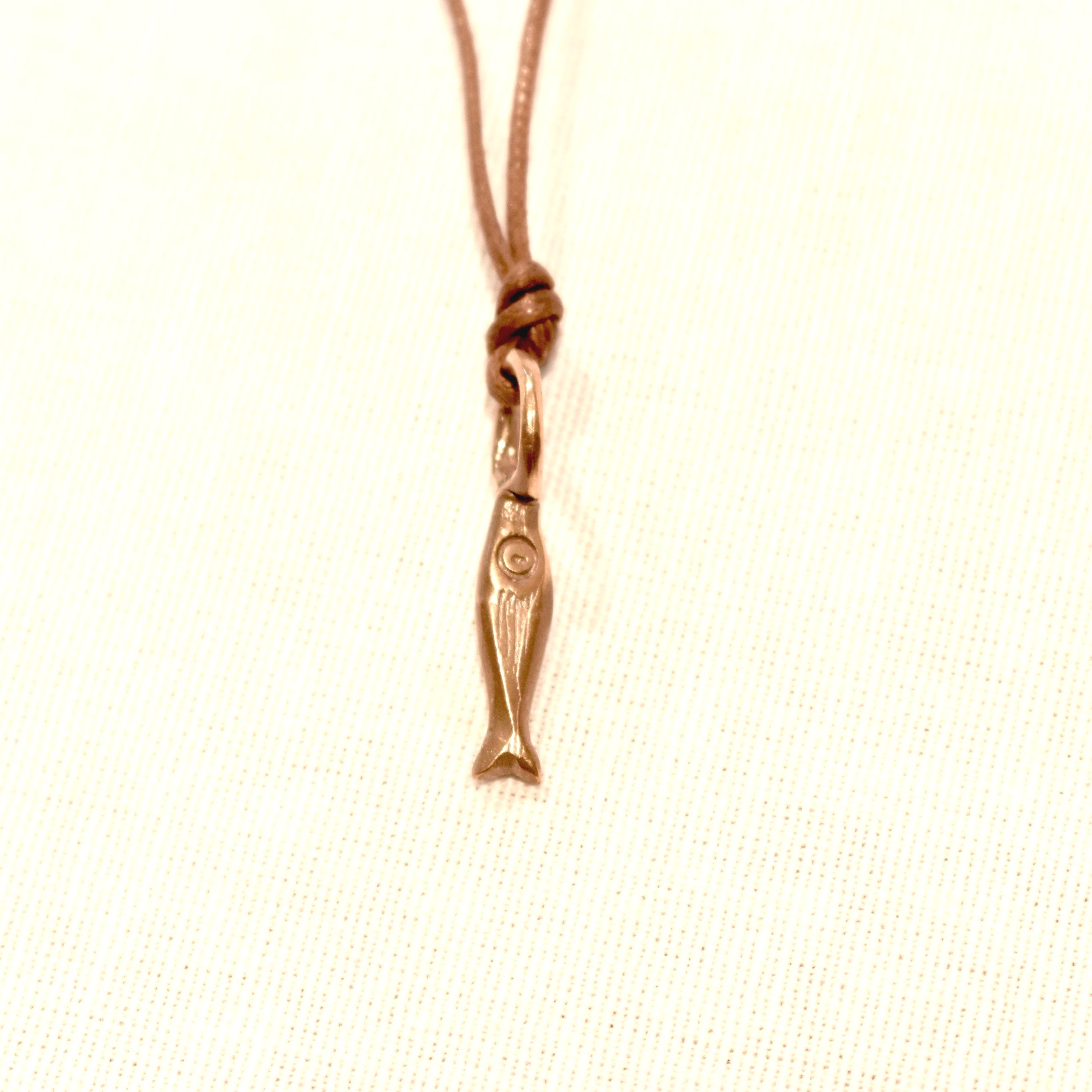 Bronze Tiny Fish Pendant