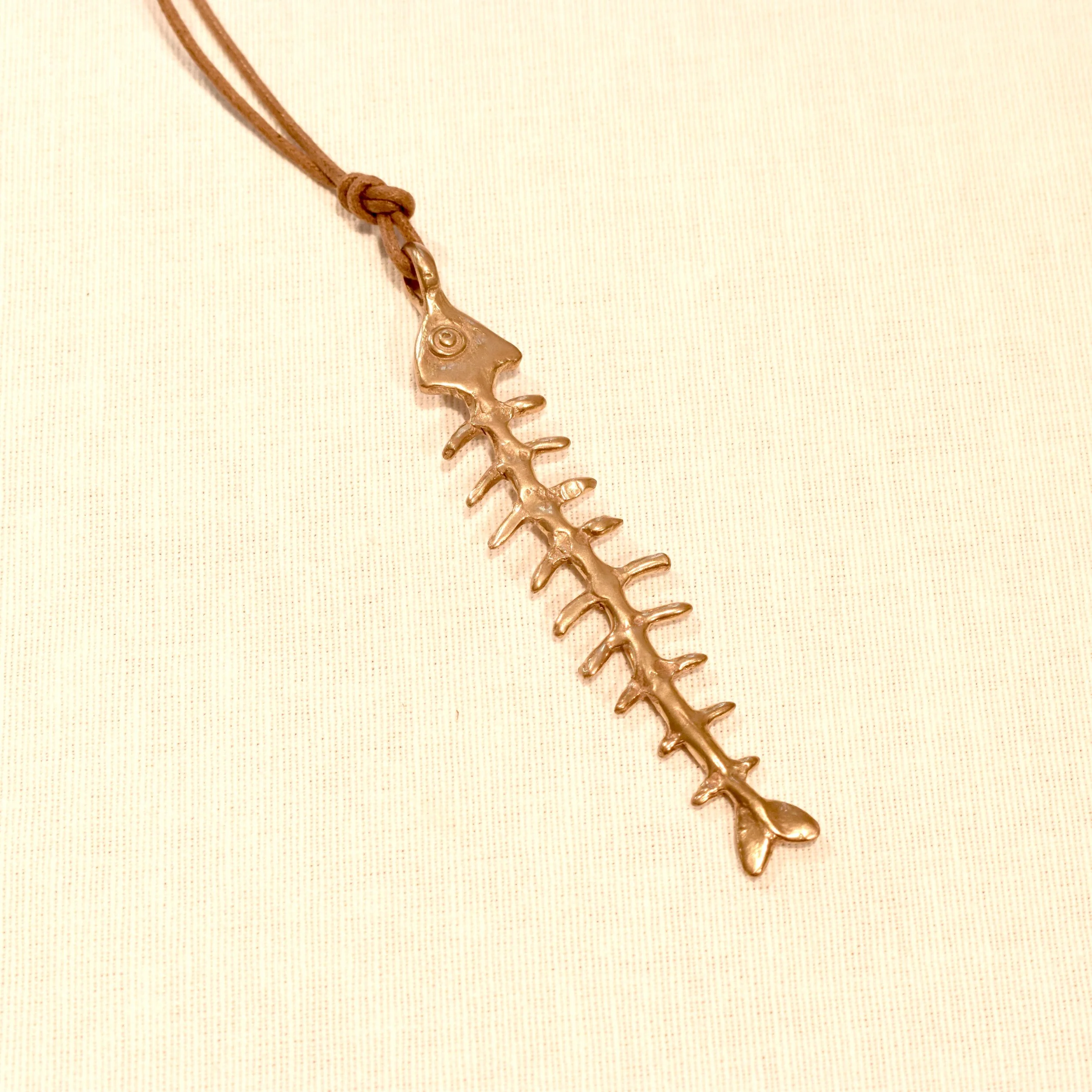 Bronze Fishbone Pendant
