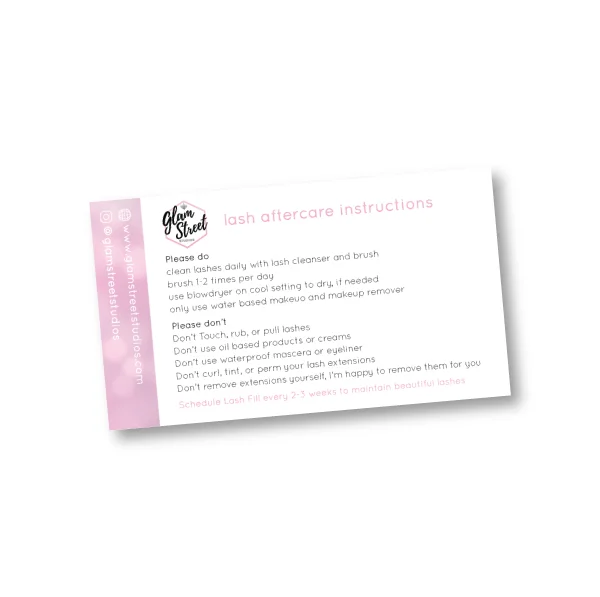 Don't forget to pick-up an aftercare instruction card after your next visit!