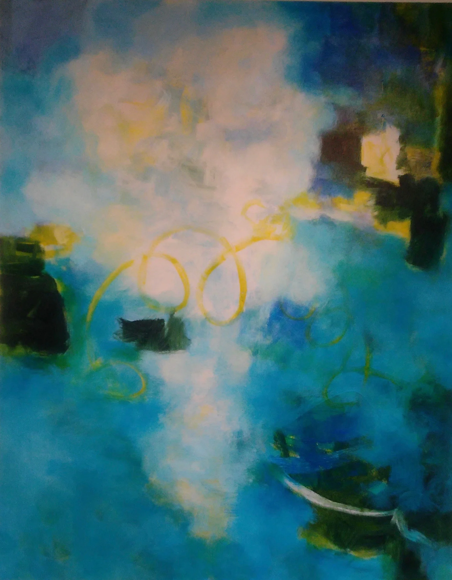 Aloha, 4' x 5', acrylic. (Available for sale) 